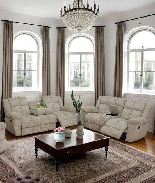 LED Recliner Sofa Set for Living Room