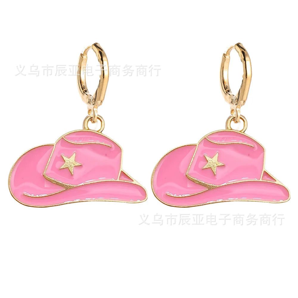 Trendy Western Cowboy Earrings for Beach Parties