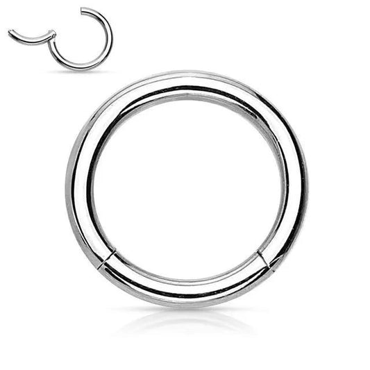 Crystal Septum Hoop Clicker Nose Ring Jewelry