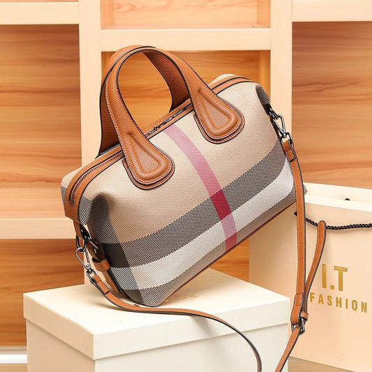 2024 Luxury Plaid Canvas Crossbody Handbags