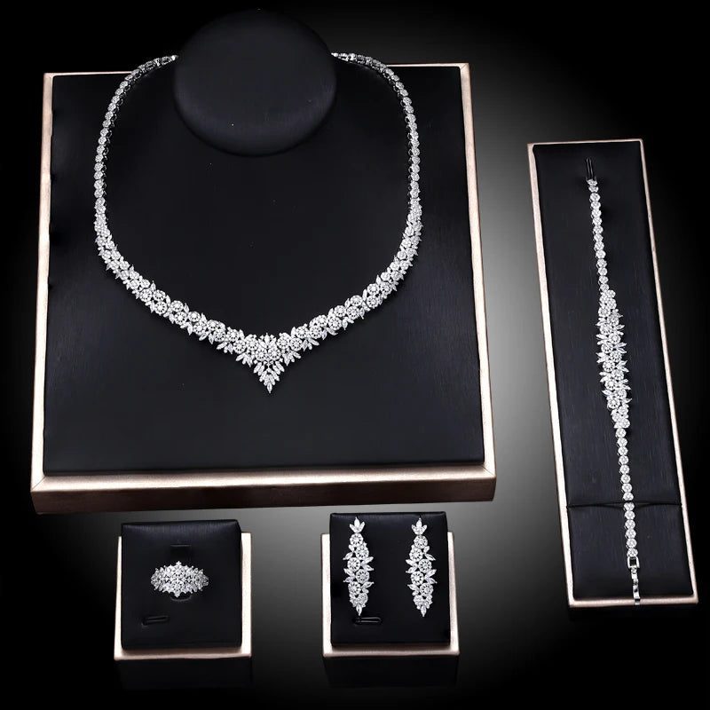 2023 Bridal Wedding Jewelry Set - 4 Pieces