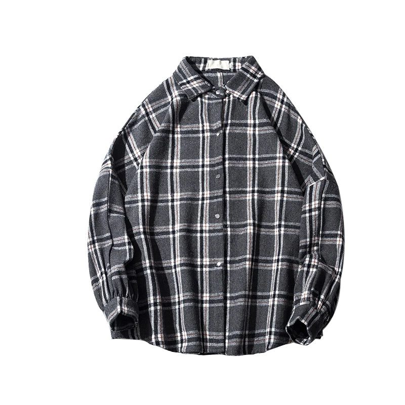 2023 Vintage Oversized Plaid Flannel Shirt