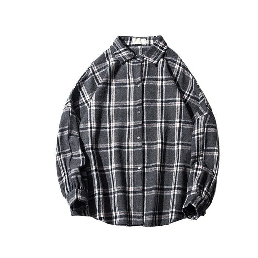 2023 Vintage Oversized Plaid Flannel Shirt