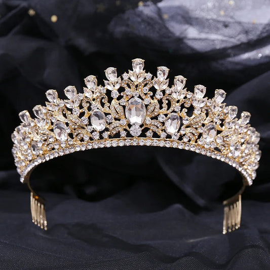 Luxury Crystal Tiara for Bridal Hair Jewelry