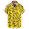 Men's Hawaiian Duck Print Short Sleeve Shirt