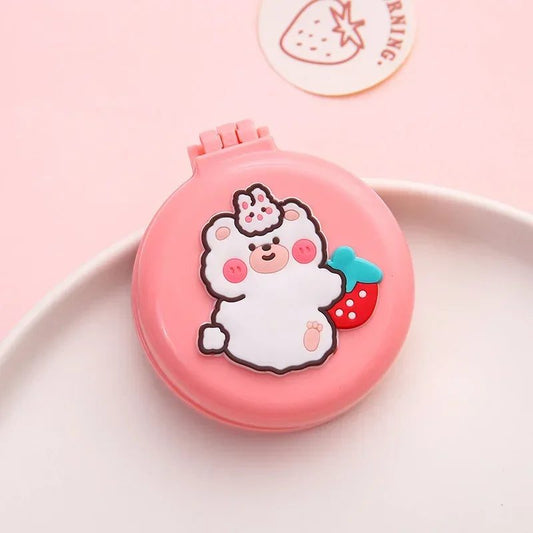 Compact Travel Hair Brush with Mirror