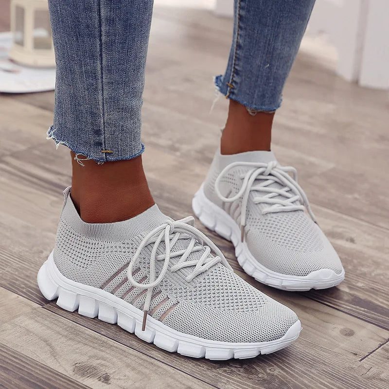 Trendy Breathable Mesh Platform Sneakers for Women