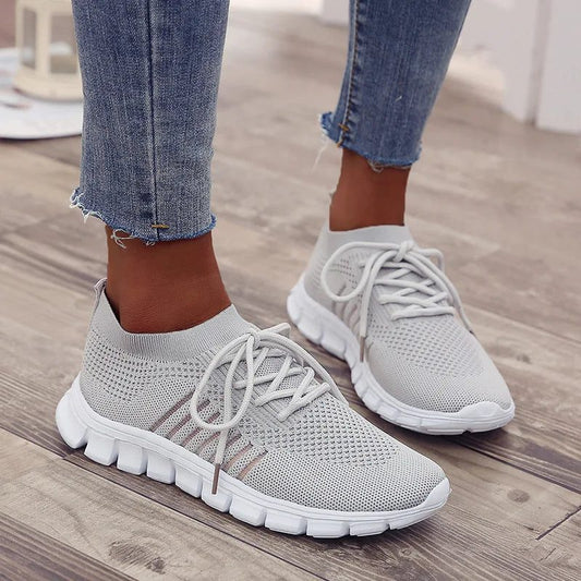 Trendy Breathable Mesh Platform Sneakers for Women
