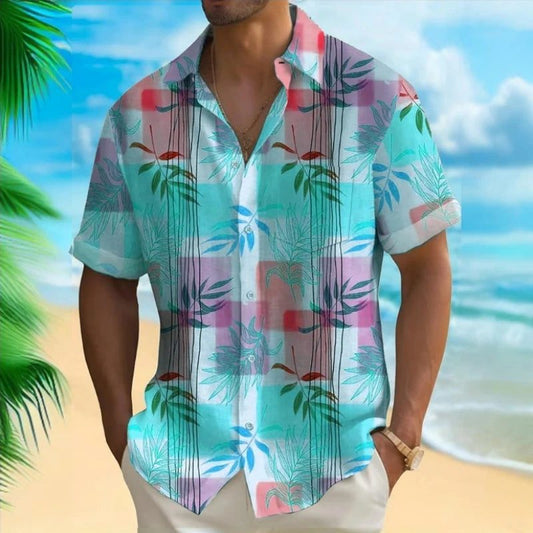 2024 Men's 3D Beach Flower Hawaiian Shirt