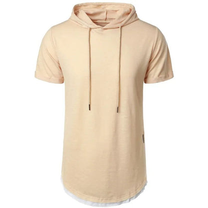 Lightweight Men's Short Sleeve Hoodie T-shirt
