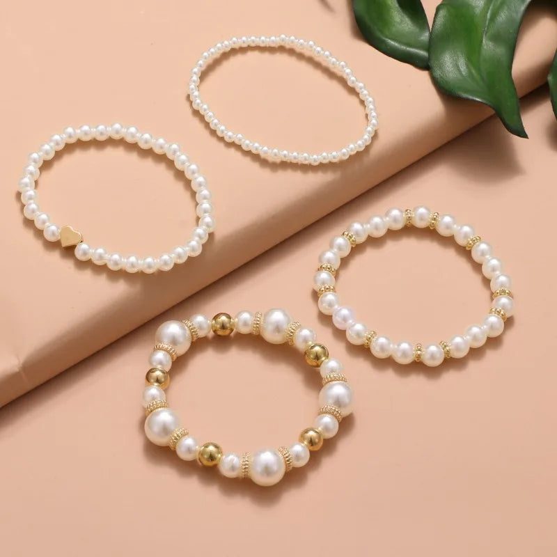 Elegant Pearl Bracelet Set for Women