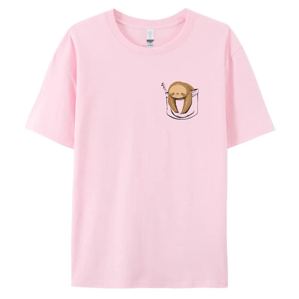 Men's Cotton Sloth Pocket Graphic T-Shirt