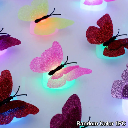 Colorful Double Layer Butterfly Wall Night Light