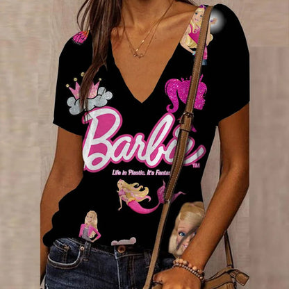 Casual V-Neck Summer T-Shirt for Women