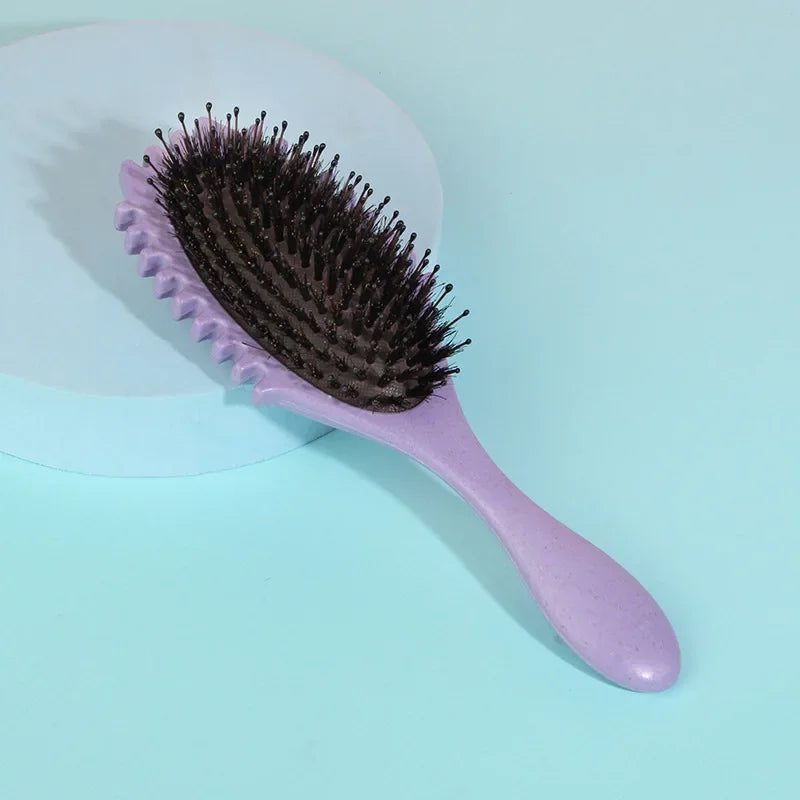 Detangling Boar Bristle Brush for Curly Hair