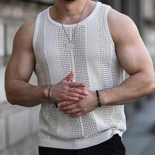 Men's Ribbed Tank Top - Casual Summer Wear