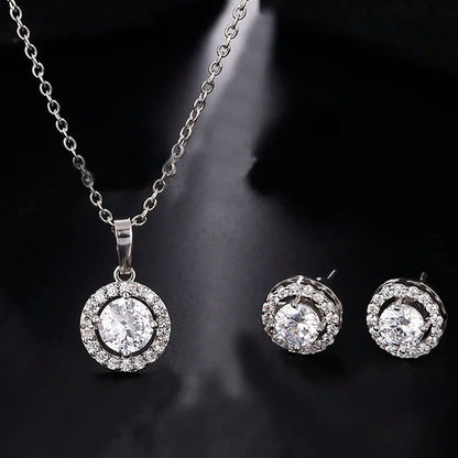 Elegant Bridal Jewelry Set: Water Drop Earrings