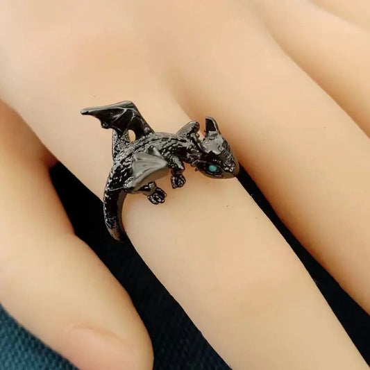 Vintage Dark Dragon Opening Rings for All