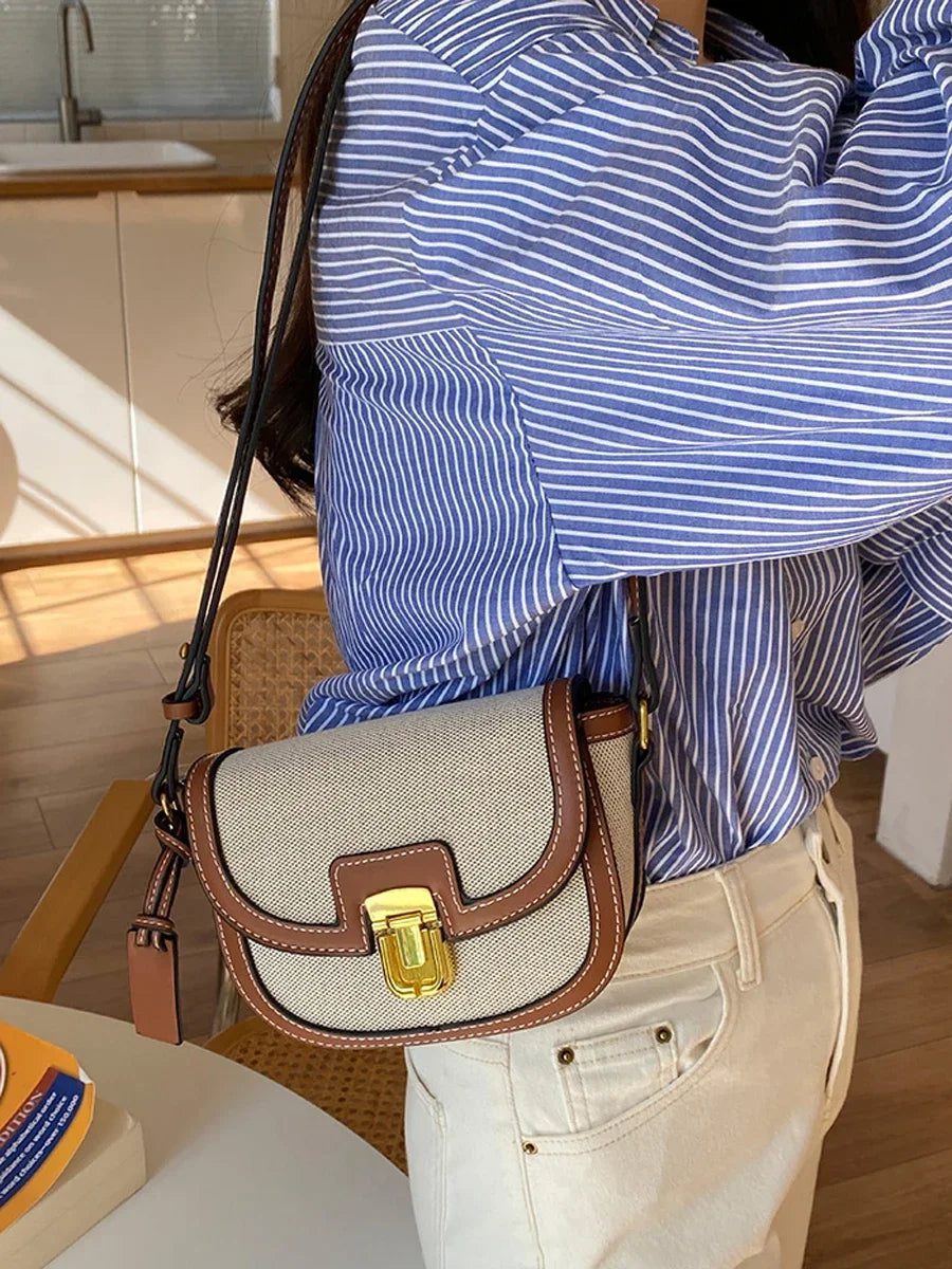 2024 Retro One Shoulder Crossbody Saddle Bag