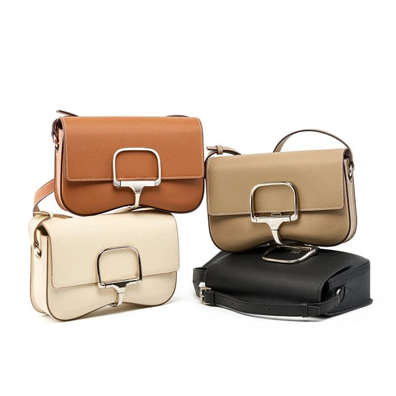 Trendy Cowhide Leather Crossbody Bags for Women