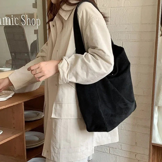 Elegant Khaki Suede Tote Bag for Women