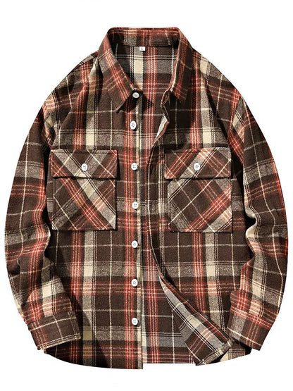 Plus Size Plaid Flannel Shirt for Men