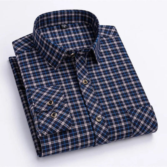 Men's Autumn Flannel Shirt - Casual Oversized