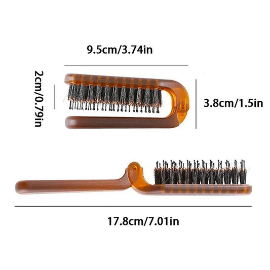 Portable Foldable Boar Bristle Hair Comb