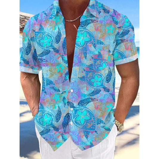 Men's 3D Print Hawaiian Casual Summer Shirt