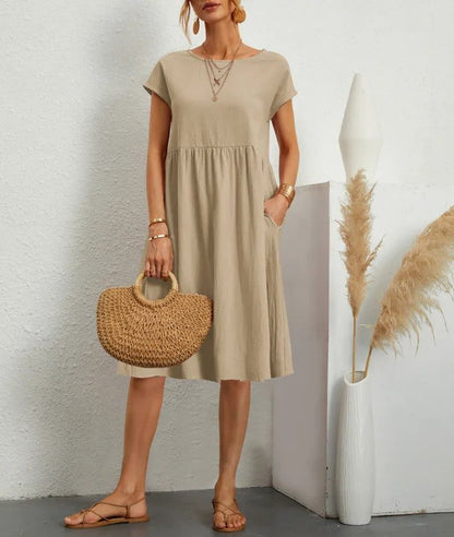 Chic Summer Cotton Linen Dresses for Women