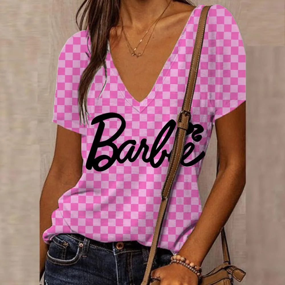 V-Neck Summer T-Shirt for Women Fashion