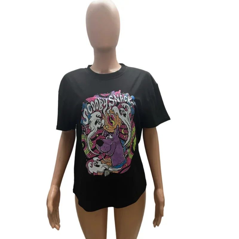 Casual Black T-Shirts for Women Summer 2023