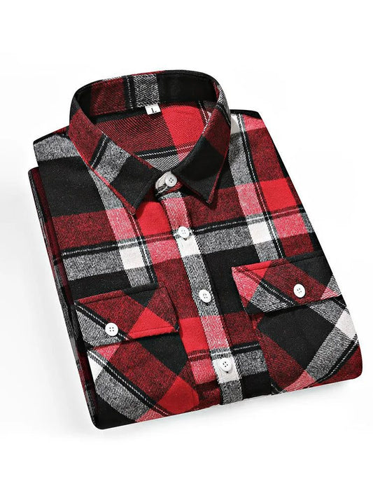 Plus Size Plaid Flannel Shirt for Men