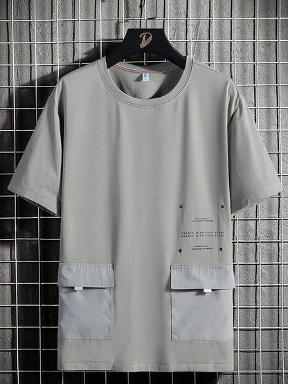 Men's Oversized Pocket T-Shirts for Summer