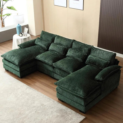 Modern 110” U-Shaped Sectional Sofa Couch