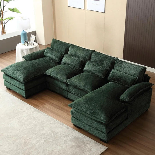 Modern 110” U-Shaped Sectional Sofa Couch