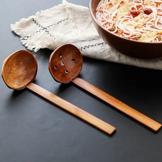 Eco-Friendly Slotted Bamboo Spoon for Cooking