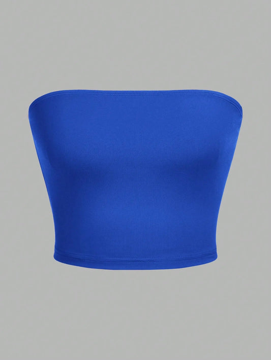 Women’s Strapless Crop Top Sleeveless Vest