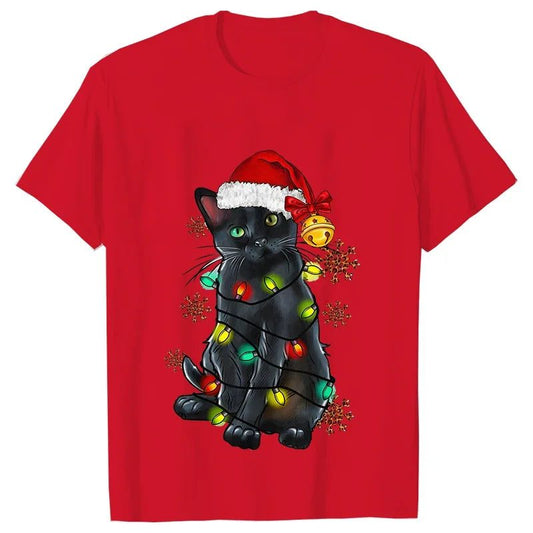 Funny Cat Christmas T-Shirt for Men