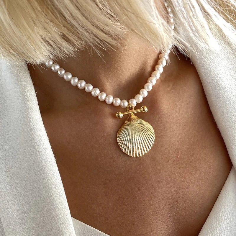 Chunky Cherry Pendant Necklace with Pearls