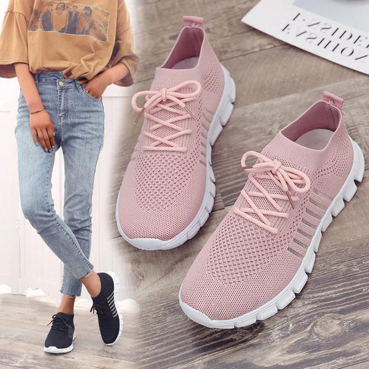 Trendy Breathable Mesh Platform Sneakers for Women