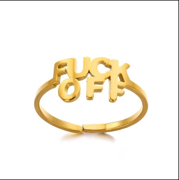 Vintage Gold Adjustable Stainless Steel Rings