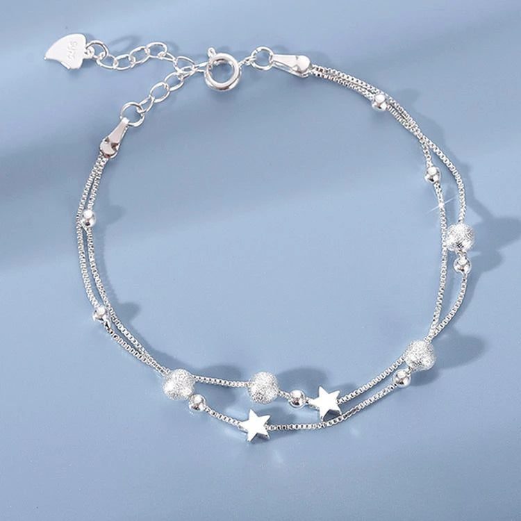 Luxury Vintage 925 Silver Pearl Bracelet
