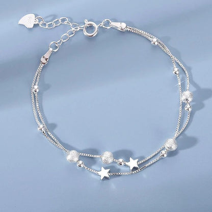Luxury Vintage 925 Silver Pearl Bracelet