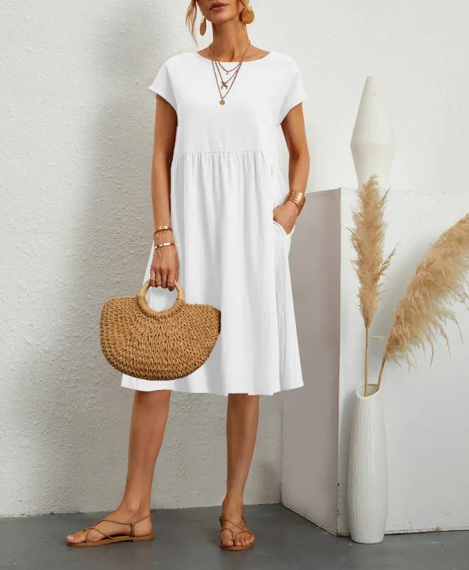 Chic Summer Cotton Linen Dresses for Women