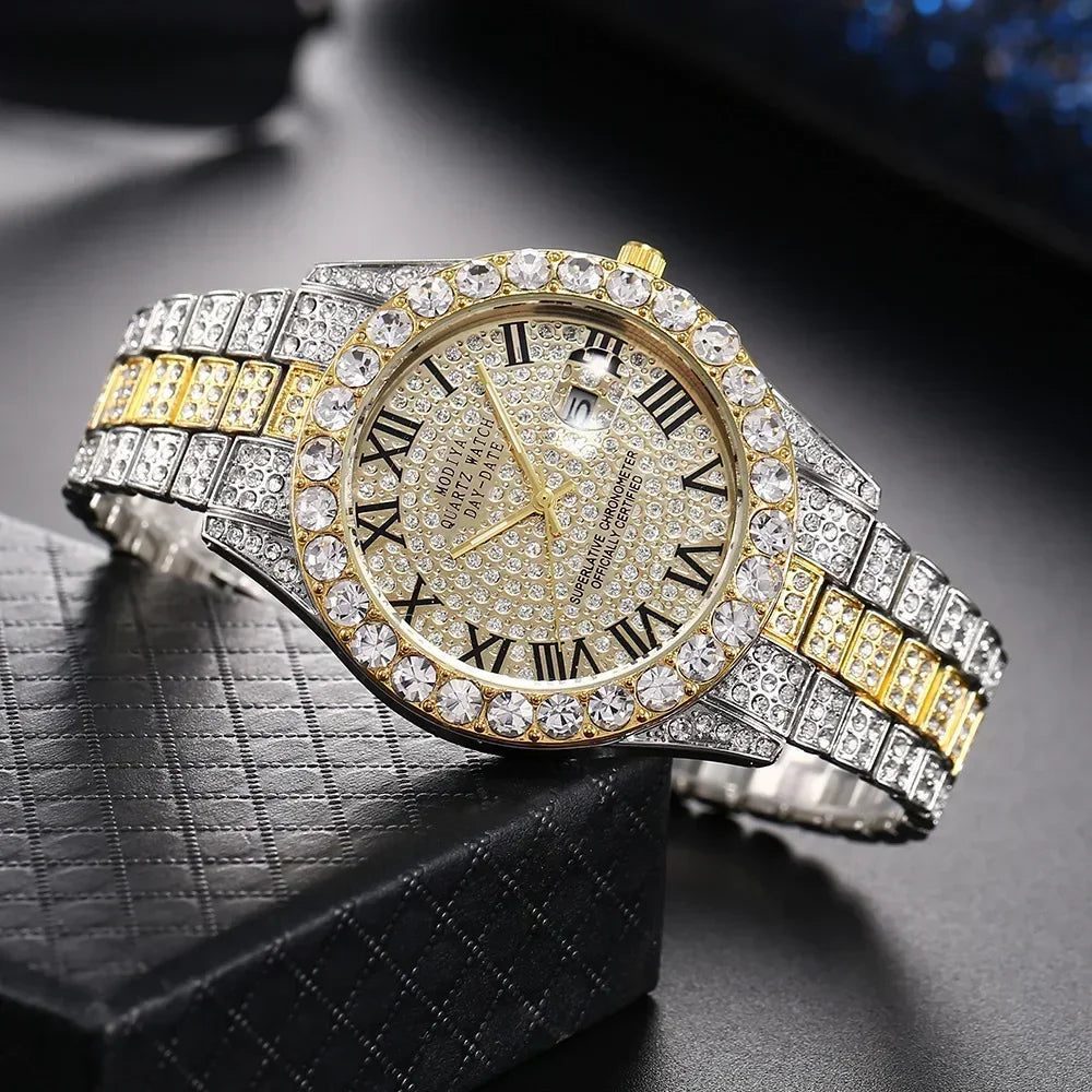 Luxury Rhinestone Quartz Hip Hop Watch Unisex