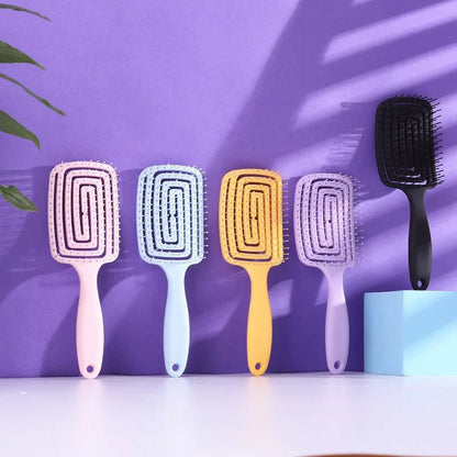 Creative Hollow Out Square Wet Hair Brush