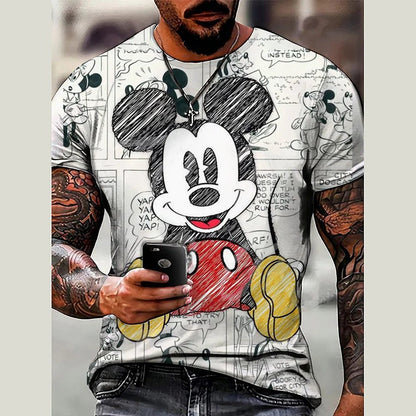 2024 3D Print Mickey Mouse T-Shirt