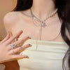 Luxury Pearl Butterfly Necklace Set for Women