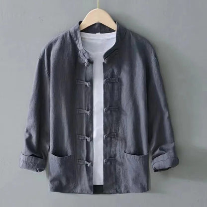 XXXL Plus Size Men's Linen Blouse Tops